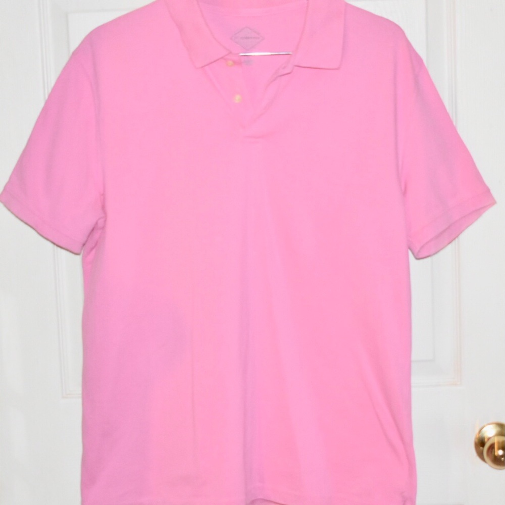 Men’s St Johns Bay legacy polo pink large nice comfy cool shirt casual wear